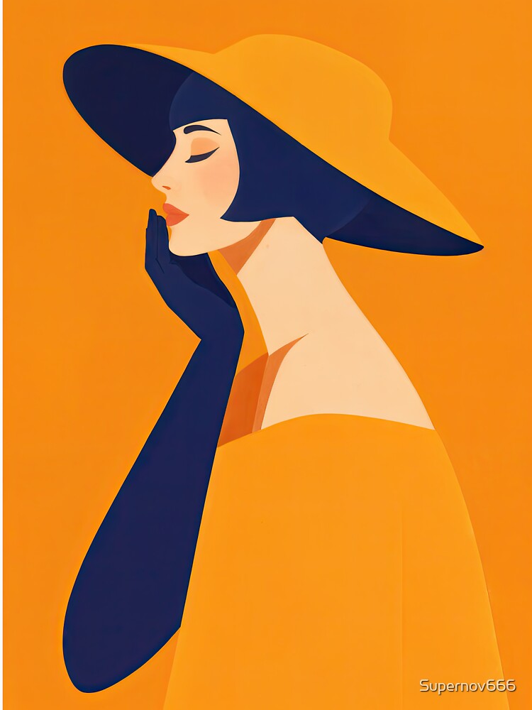 Modern Elegance – Orange & Navy by ForeverPrintsOK