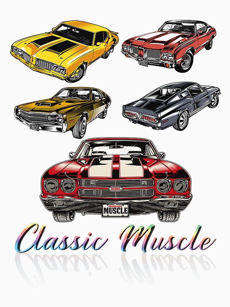 Classic Car American Muscle Cars Novelty by RomanceCult