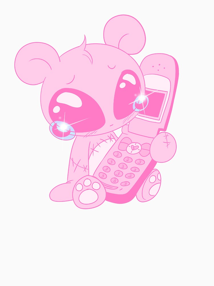 Dumped Over The Phone Bear (pink) by gross-girl99
