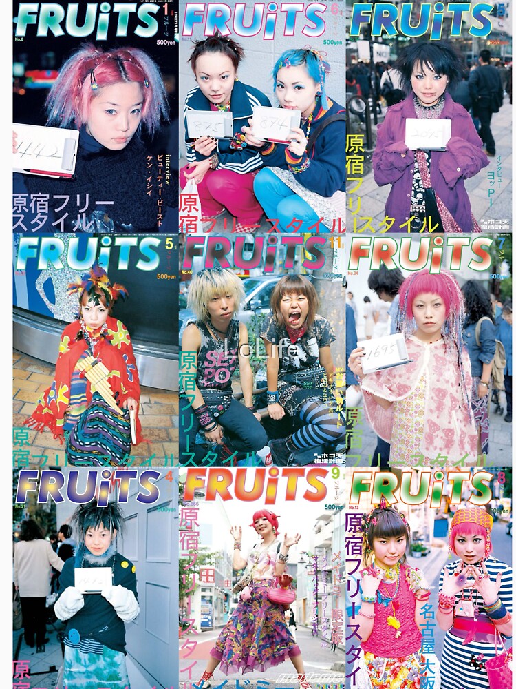 FRUiTS Magazine Mashup – Harajuku Street Style Collage Art Print by LoLife