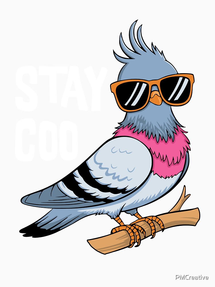 Stay Coo! Cute Pigeon Pun by PMCreative