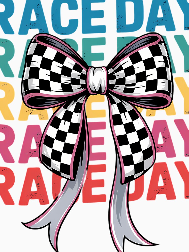 Race day coquette bow grunge distressed by FlankinMew