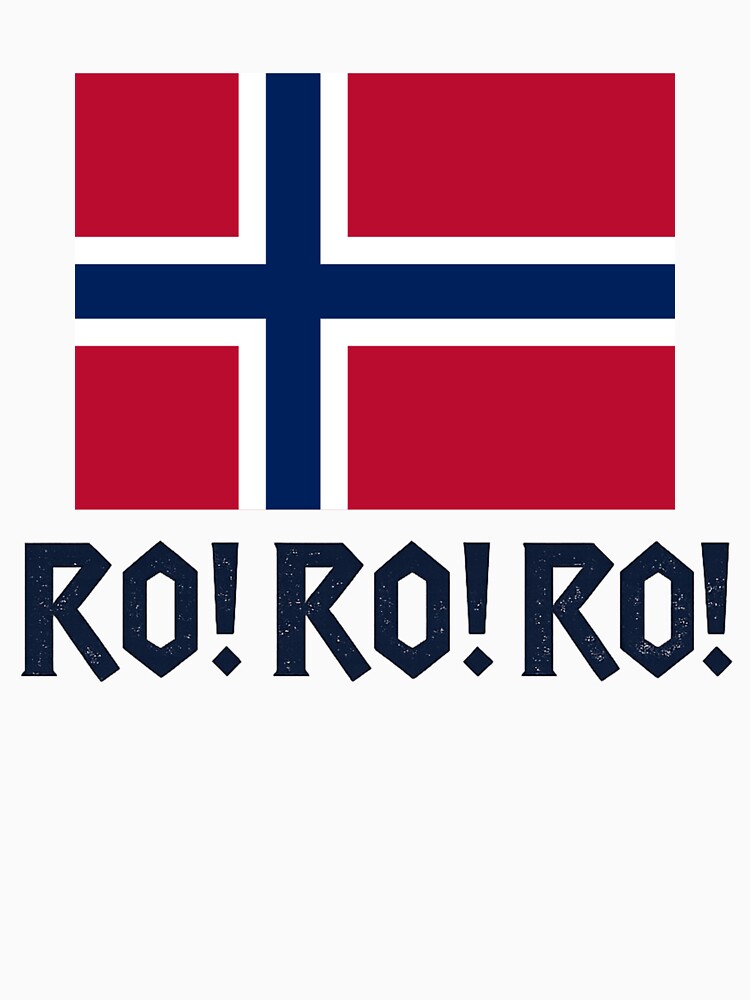 Ro Ro Norway Flag Soccer T-Shirt | Norwegian Football Supporter Graphic Tee, Norway Fan Gift by SpaceConcept
