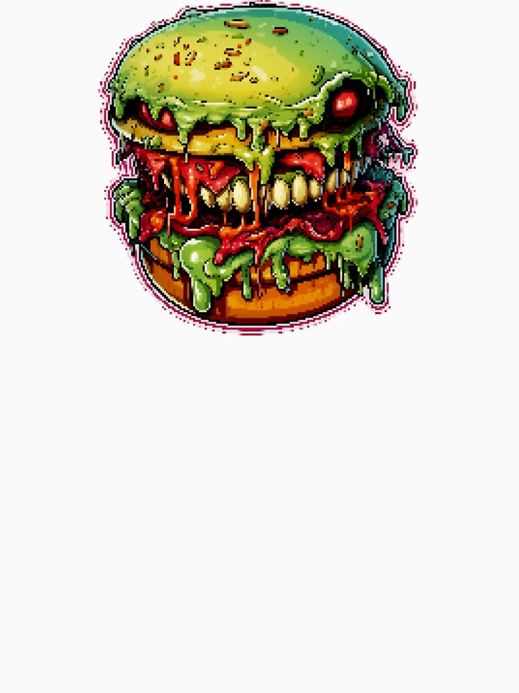 Pixel Art Sticker - Burger Monster by ache-opacity