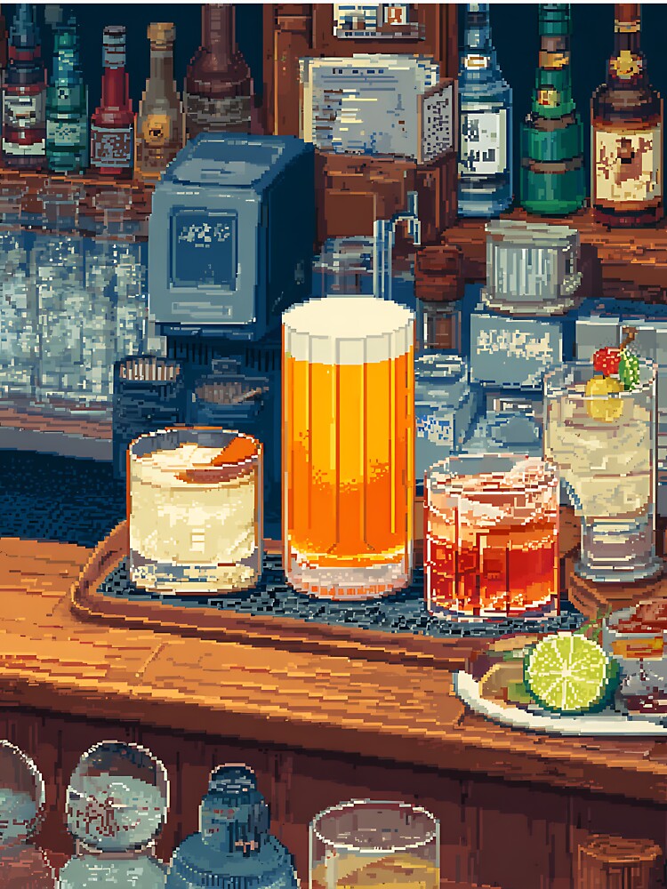Minimal Pixel Art Drink by bapupa
