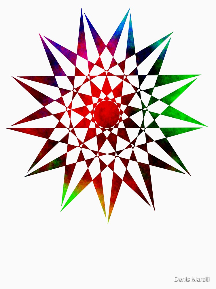 Colorful Trippy Star by Denis Marsili