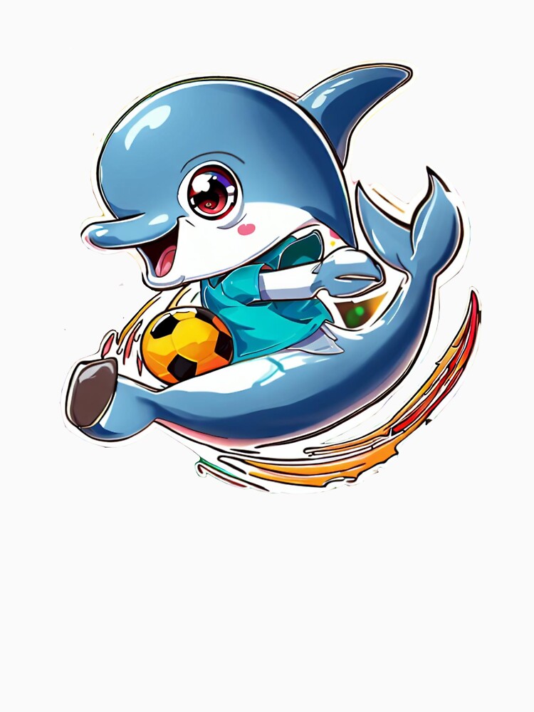 Soccer Dolphin – Cute Sporty Cartoon Design by ColhexStore