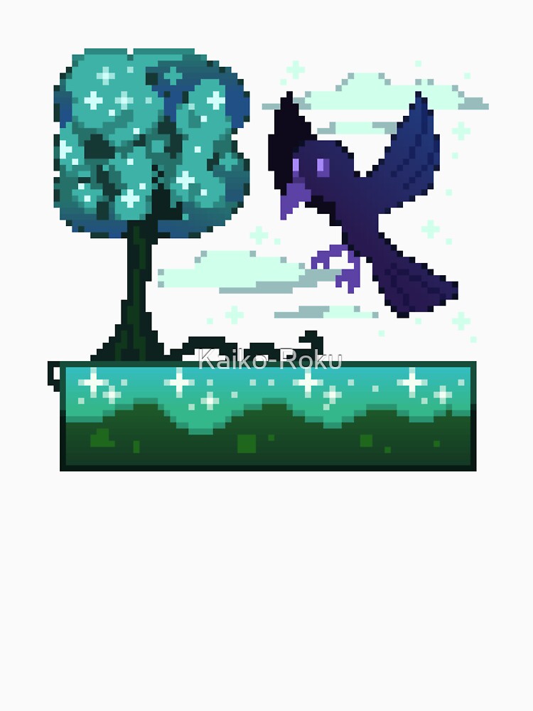 Pixel Art - Crow and Tree by Kaiko-Roku