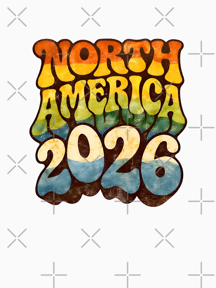 North America 2026 Soccer - Retro 70s Groovy Vintage Typography by Imaginationbeyond