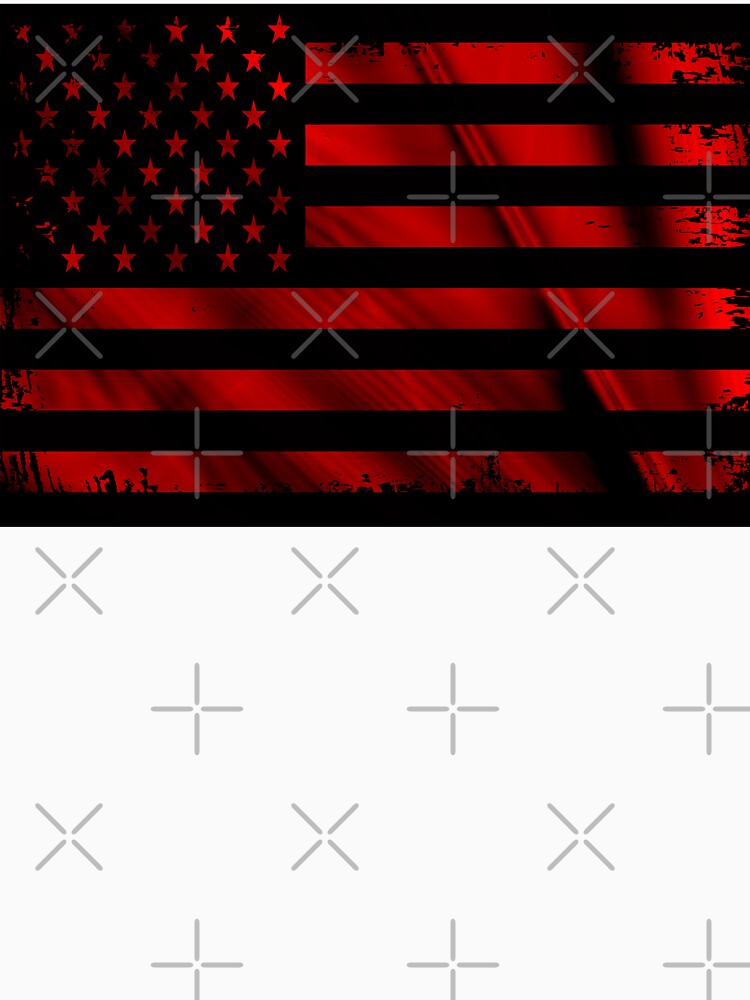 Red Grunge American Flag by artistwill