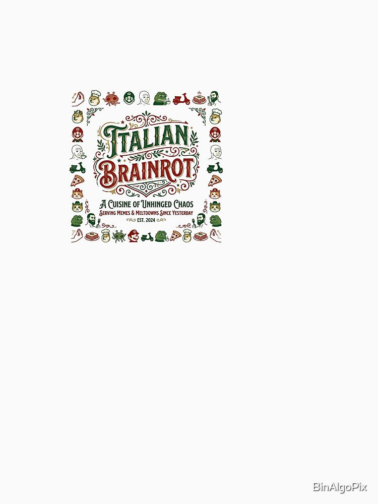 Italian Brainrot Ornate Vintage | Meme Art Collection by BinAlgoPix
