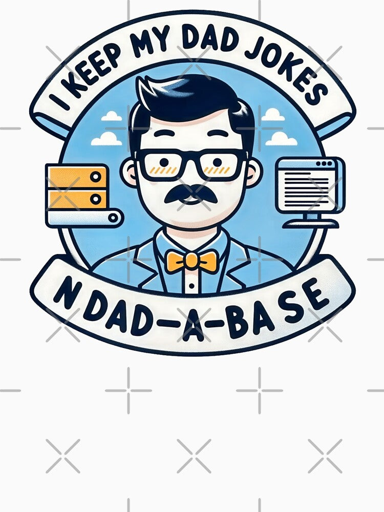 Keep All My Dad Jokes in a Dad-a-Base - Funny Dad Joke Design by KriticalDesigns