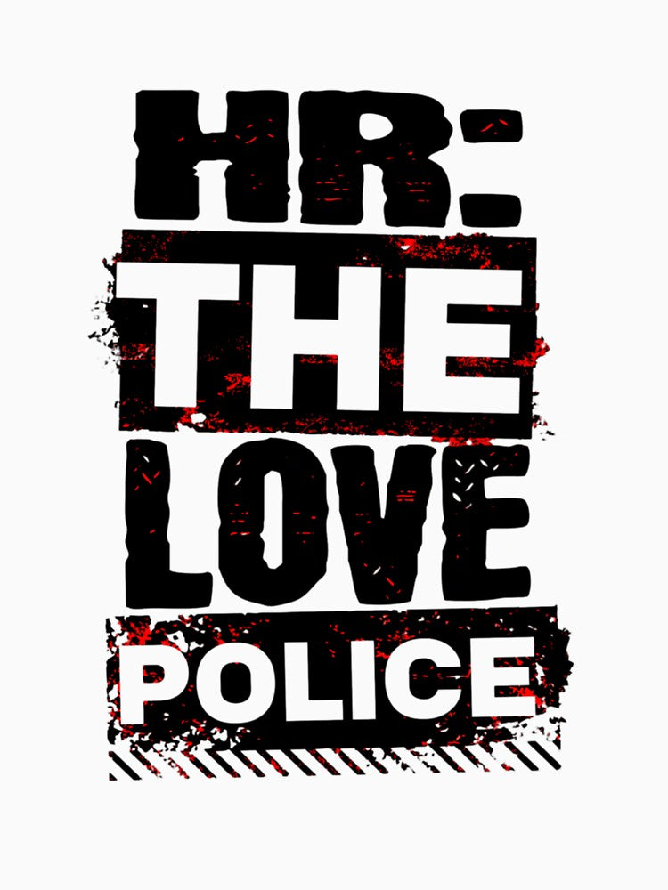 HR The Love Police Tee - Workplace Humor, Catchy Typography, Office Romance Joke by Gwansiognu
