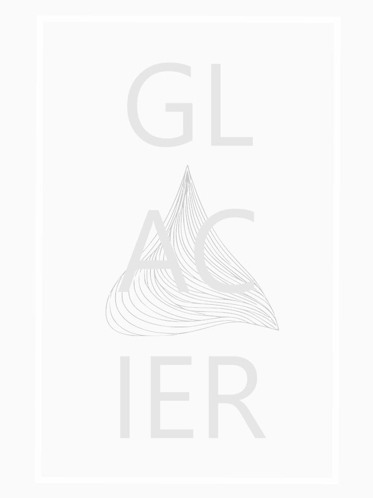 Minimalist Glacier Block Word Tshirt by LZenDesigns