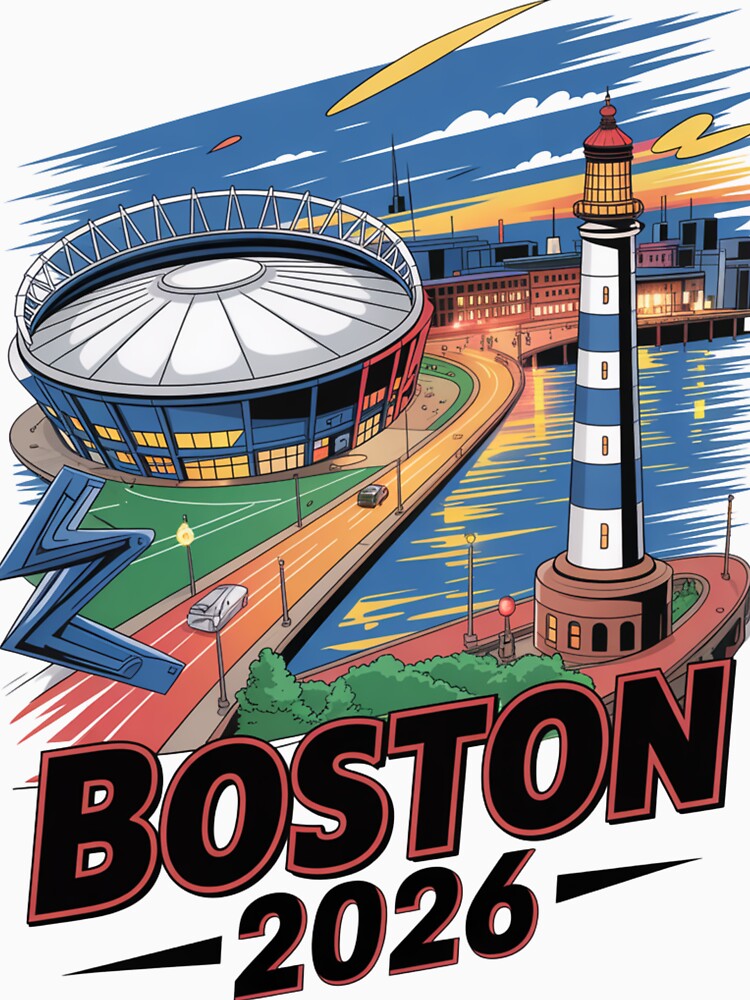 Boston 2026 New England Soccer Souvenir T-Shirt V18 by DarylWelsh2024