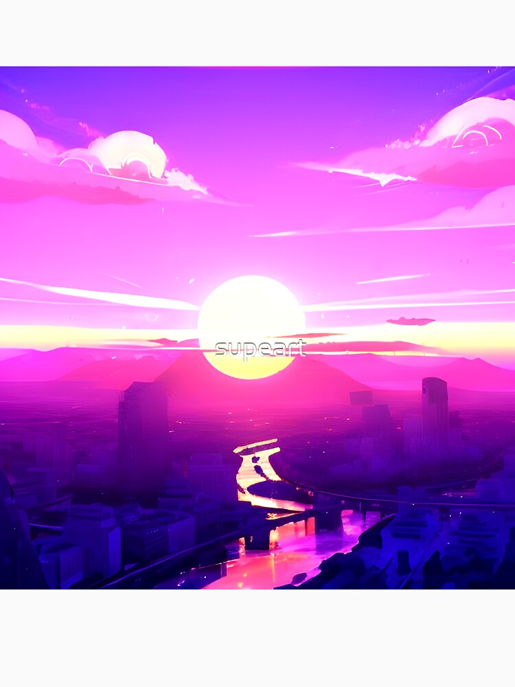 Wake Up to a Beautiful View Every Morning with Our Minimalist Landscape Sunrise Art Print by supeart