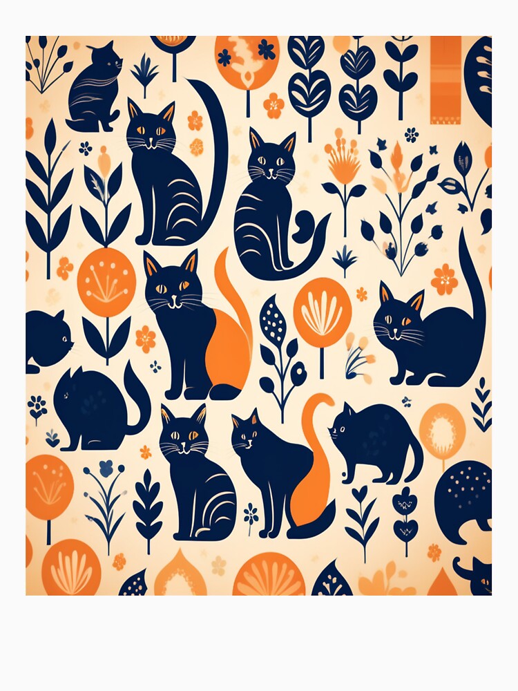 Boho - Abstract Cat Pattern by PatternInArt
