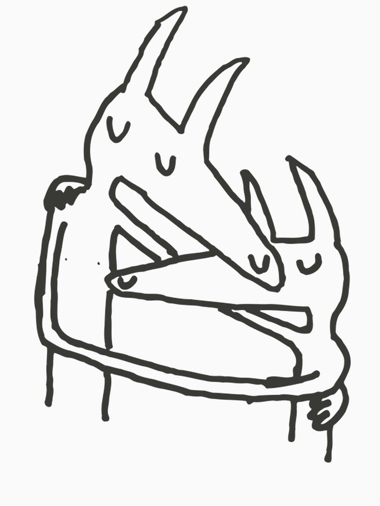Minimalist Dog Hug Drawing by Yassine-Karim