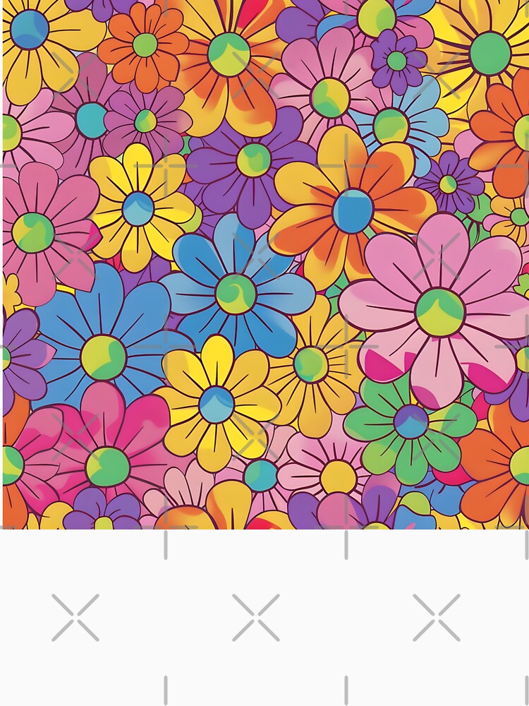 colorful hippie flower print by dcrc