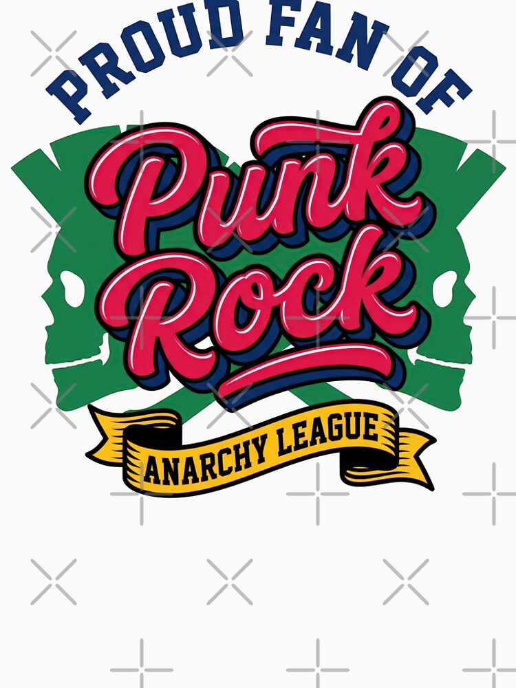 Vintage Punk Rock Anarchy League Mohawk Skull Streetwear by Cozy-Old-Pub