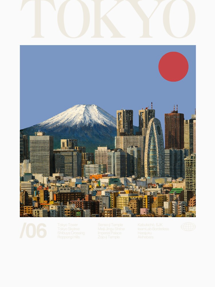Tokyo Minimalist Aesthetic Dark Colour by moyjoystudio