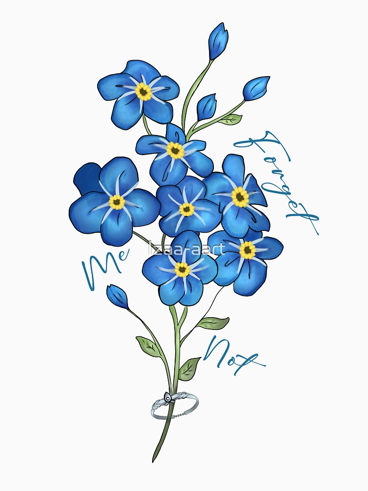 Doodle Forget Me Not by Izaa-aart
