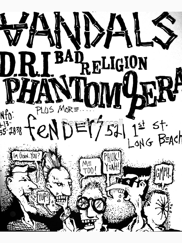 The Vandals Punk Show Flyer by Dennis Purcell