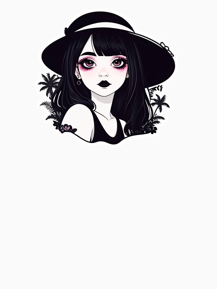 Summer Goth Girl on a Tropical Vacation by MadnessEnvelope