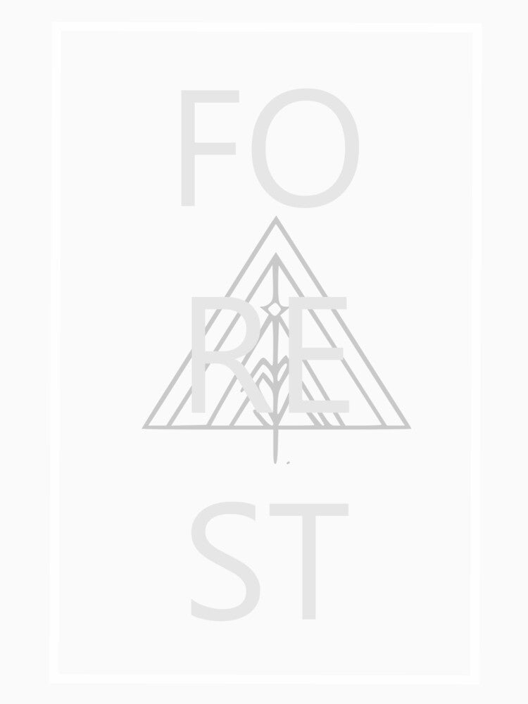 Forest Minimalist Block Word Tshirt by LZenDesigns