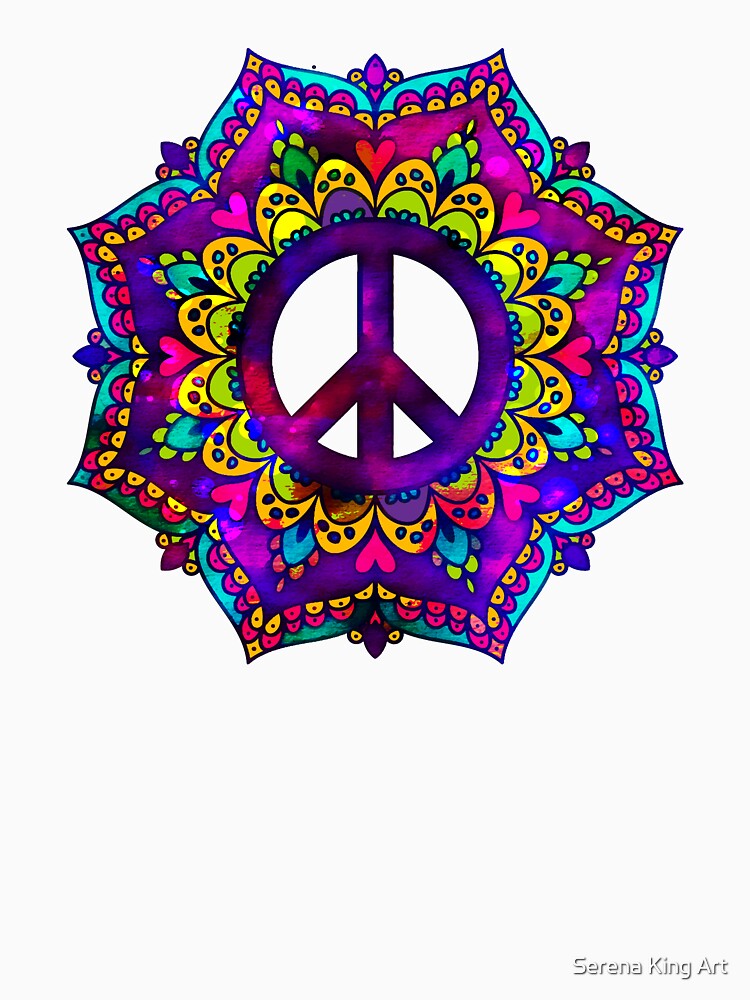 Flower Peace Mandala - 45b by serenaking