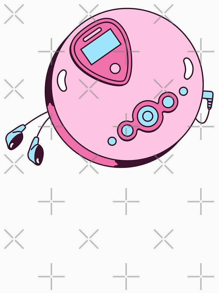 90s Retro Pink Cd Player by Veriepear