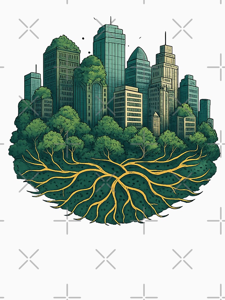 Urban Nature Integration - City Ecotherapy Art - Urban Planner Gift by TONSNAP