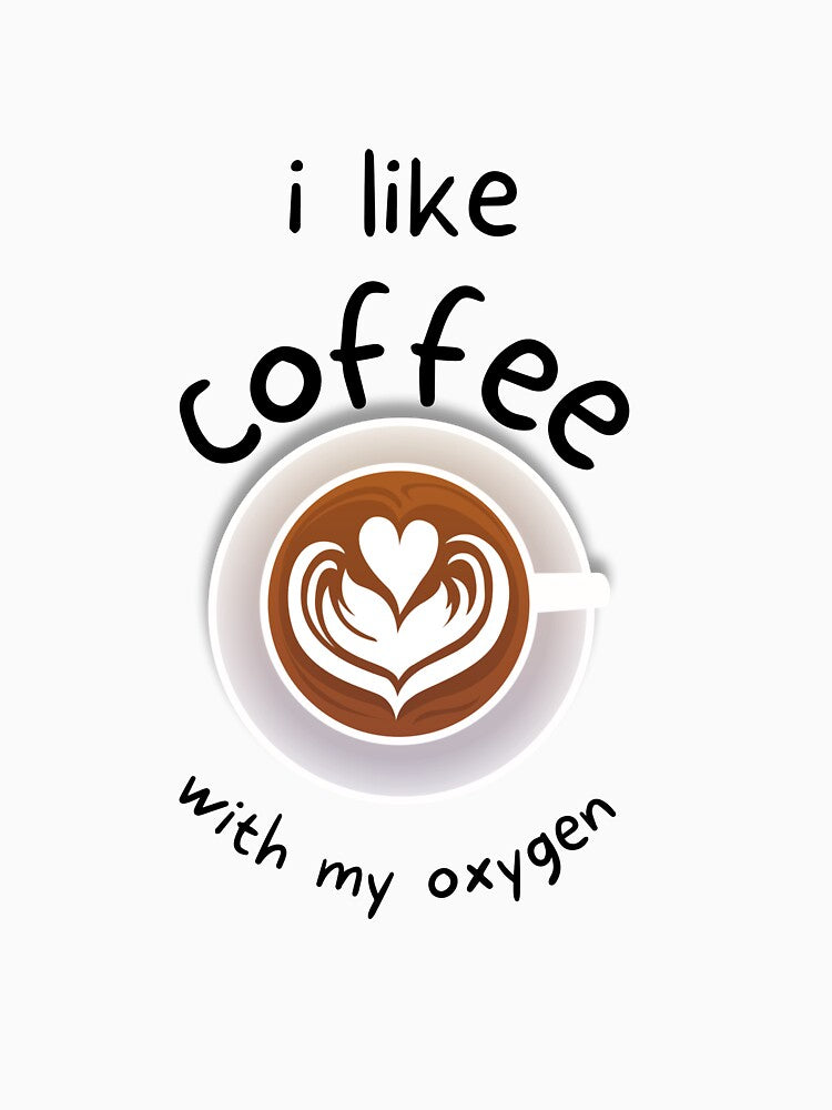 i like coffee with my oxygen coffe lover stickers by Fashionunic7