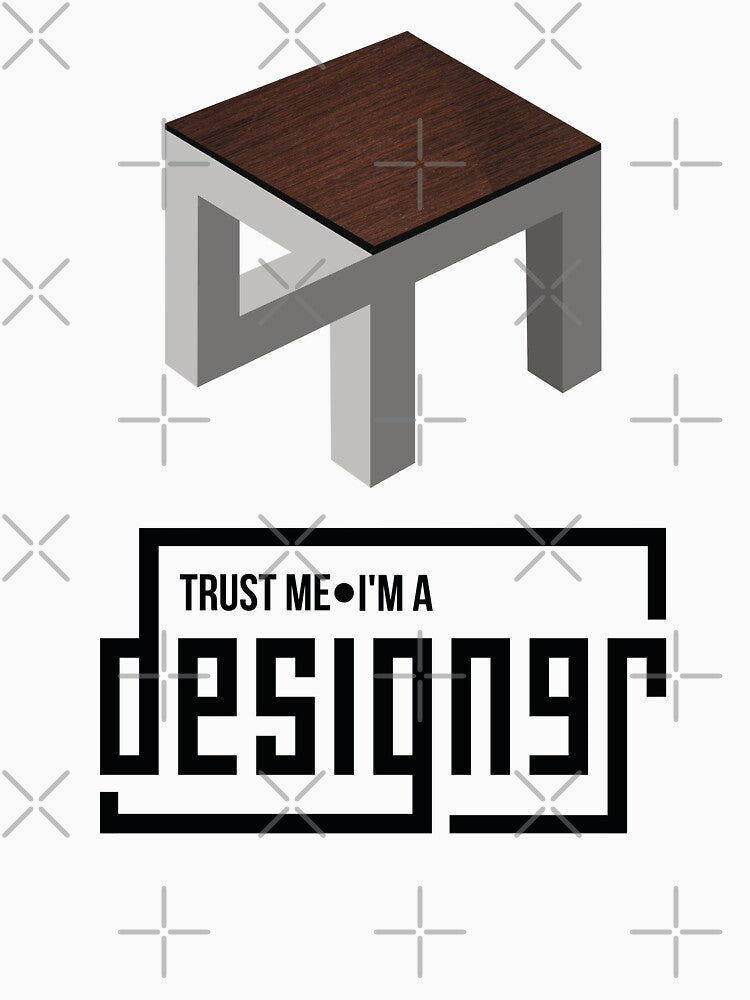 Trust me - I'm a designer - with an optical illusion by knappidesign