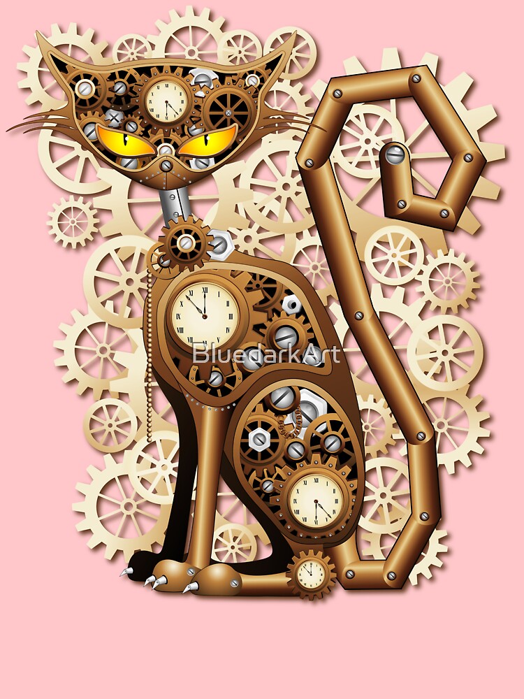 Cat Steampunk Vintage Retro Style Machine by BluedarkArt