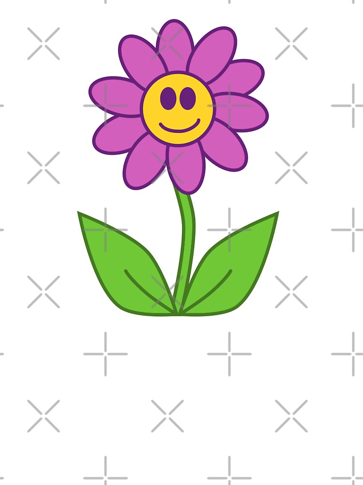 Cute Little Purple Flower Cartoon Flower by chrisrivait