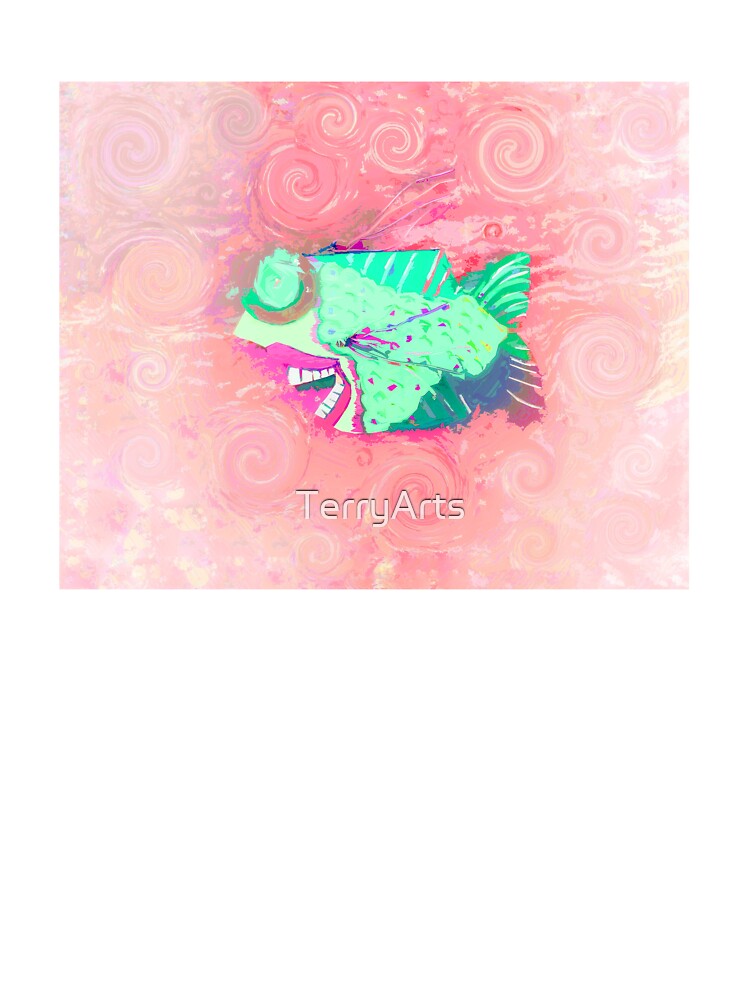 Boho Fish Hippie Vibes Coastal Bohemian Style Home Décor or Art 2 of 2 by Beachy