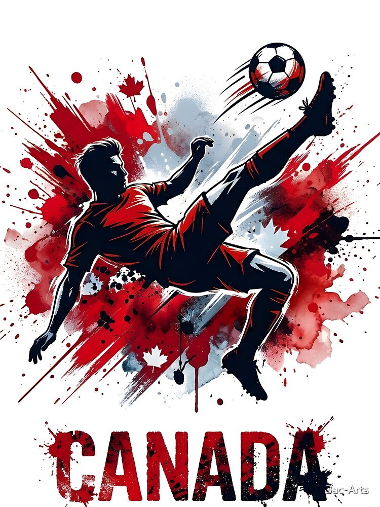 Canada Soccer Fan T-Shirt | Red White Football Pride Tee | Canadian Fan Gift 2026 by 3ac-Arts