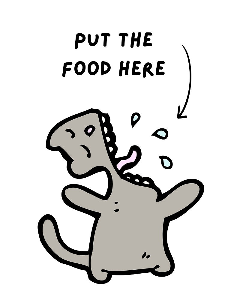 Put the food here - cat by Podwithlove