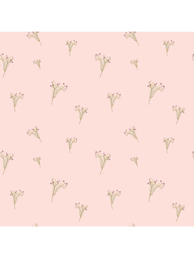 Branch pink flower floral pattern watercolor pink by Yana Mustafina | Boho Soulful Designs