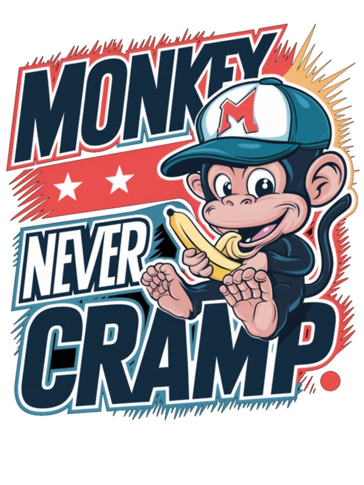Monkey Never Cramp - Funny Quote Bananas 2 by Almanzalbert