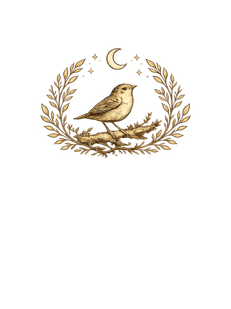 Wren Moon Crest Cottagecore Nature by Octavia Wren