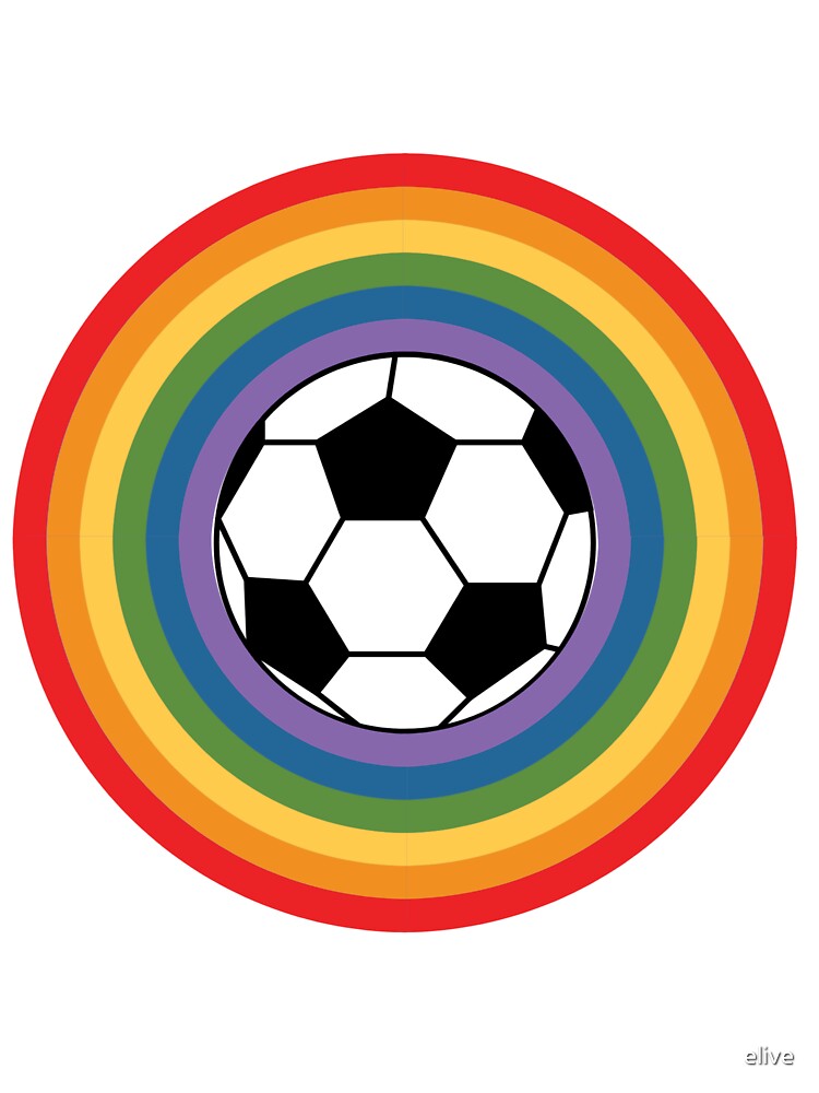 soccer ball and rainbow by elive
