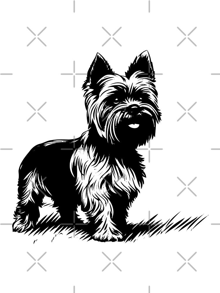 Yorkshire Terrier Dog Yorkie Cute Puppy Small Pup Grass by inkoutninja