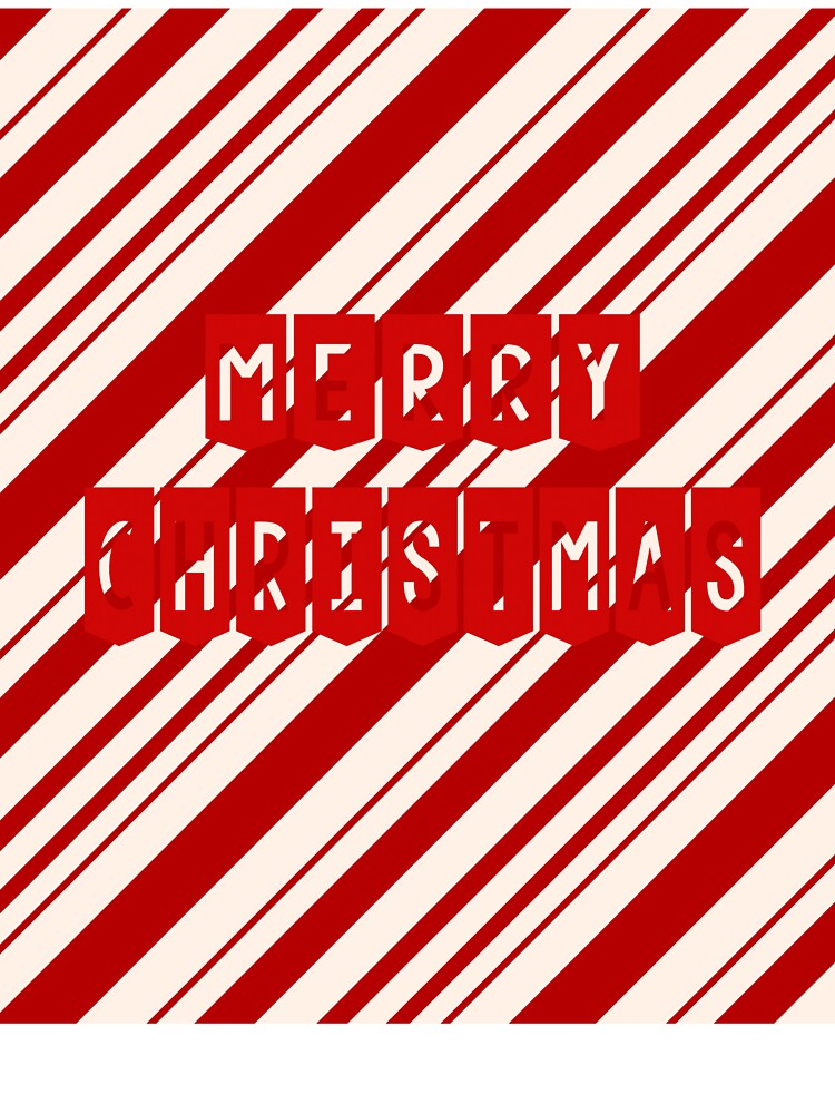 Merry Christmas Candy Cane Patterned Design by JosueShop101