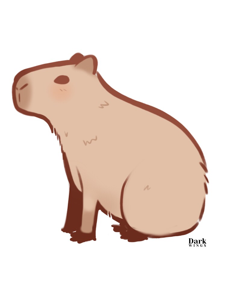 Pumpkin the Capybara Sitting Down by DarkWingsWild
