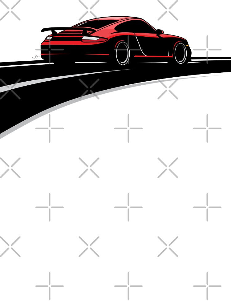 Porsche 997 911 red turbo drive by blackdogshop