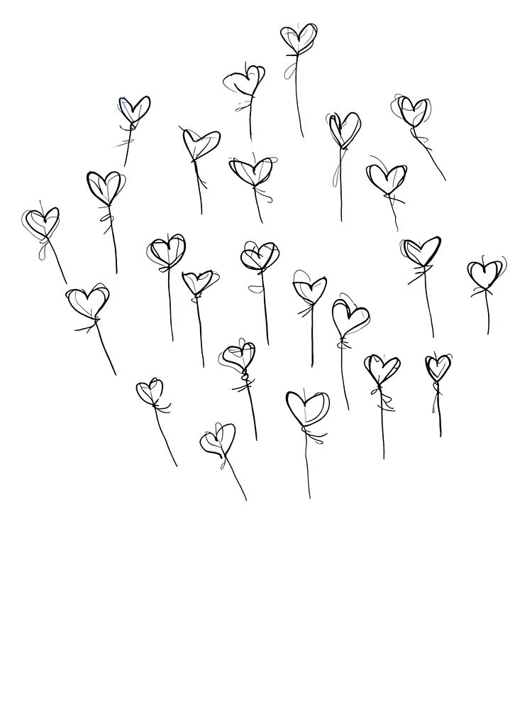Minimalist black heart lollipops by uunaa