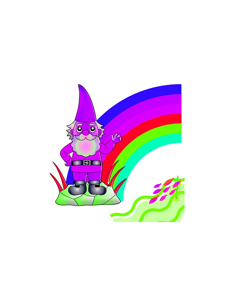 A Handsome Purple Gnome Waving Hello by WildingClan