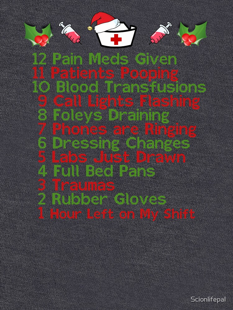 12 Days of Nursing Nursemas Christmas Gifts for Nurse by Scionlifepal